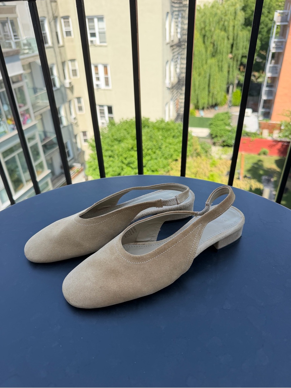 Mango | Suede Slingback Ballet Flats - Picture 3 of 4
